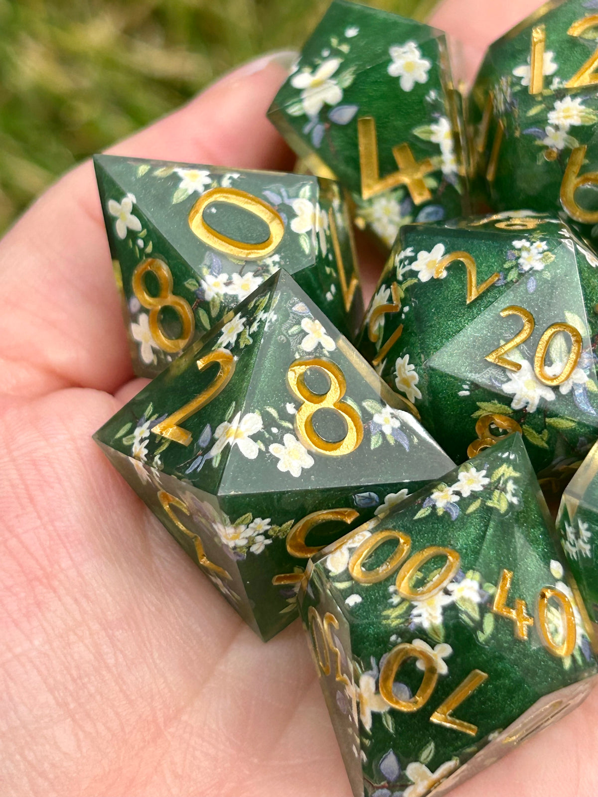 Emerald fields | 8-piece dice set
