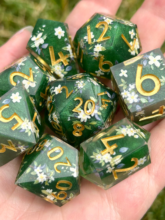 Emerald fields | 8-piece dice set
