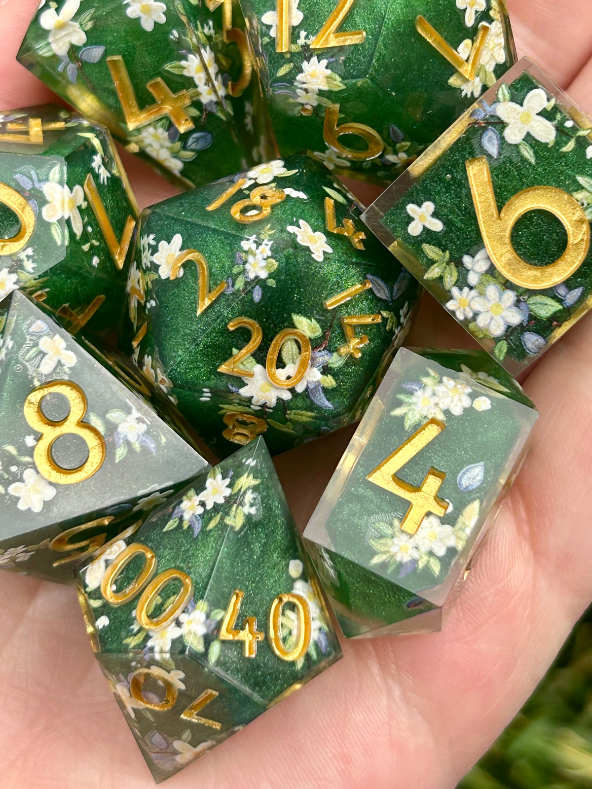 Emerald fields | 8-piece dice set