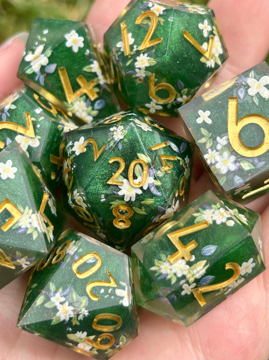 Emerald fields | 8-piece dice set